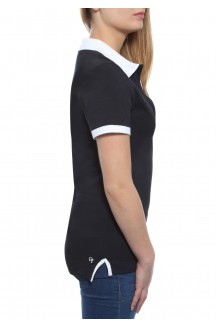 POLO SHIRT SLEEVE TWO-COLORED PRICKED JERSEY COTTON BRUSHED